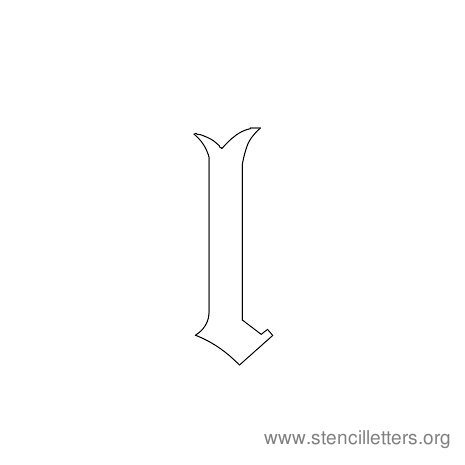 lowercase gothic stencil letter l lowercase gothic stencil letter l