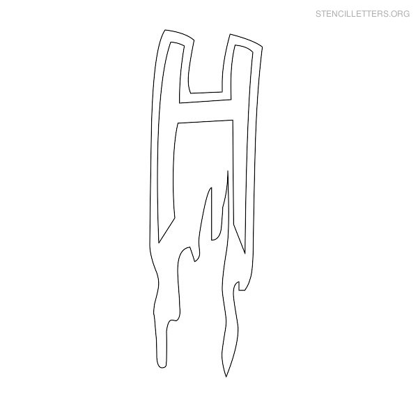 Stencil Letter Halloween H Stencil Letter Halloween H
