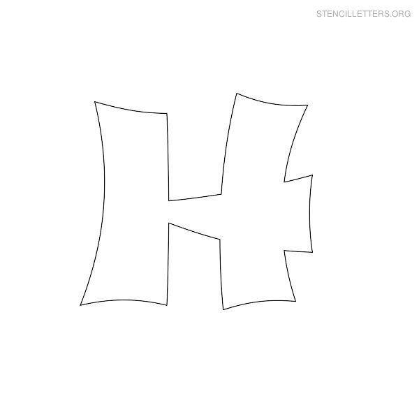 Stencil Letter Japanese H Stencil Letter Japanese H