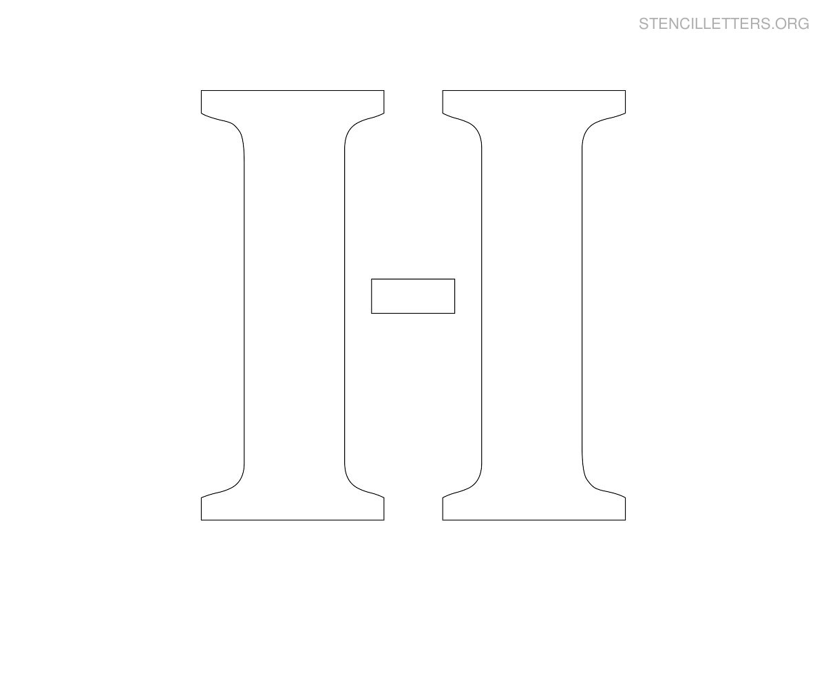 Stencil Letter Large H Stencil Letter Large H