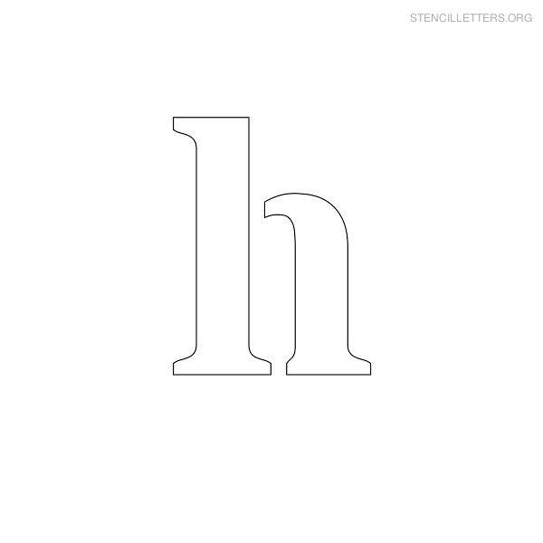 Stencil Letter Lowercase H Stencil Letter Lowercase H