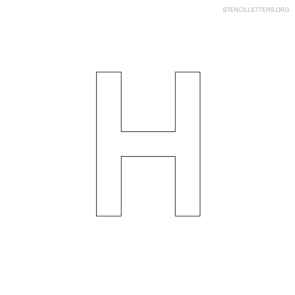 Stencil Letter Military H Stencil Letter Military H