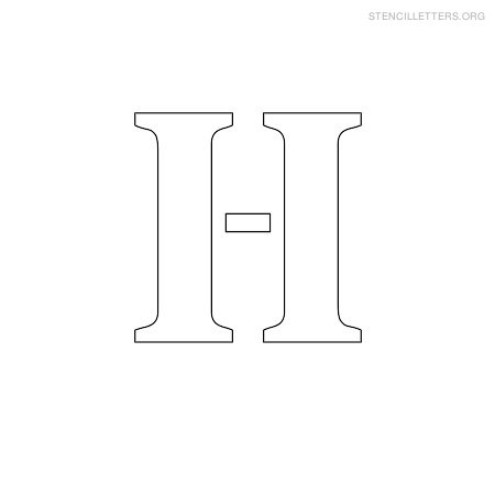 Stencil Letter Small H Stencil Letter Small H