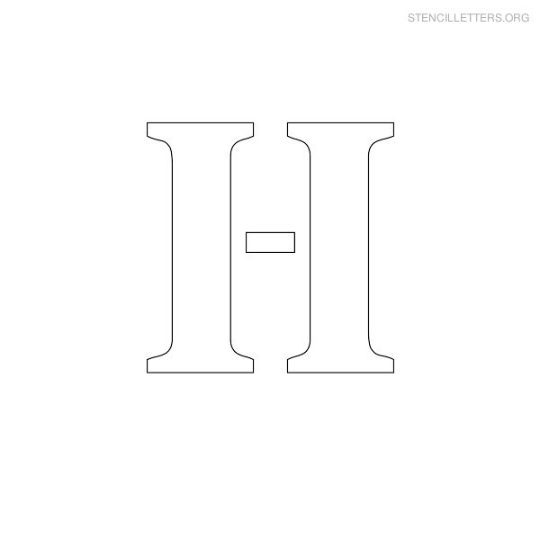 Stencil Letter Uppercase H Stencil Letter Uppercase H