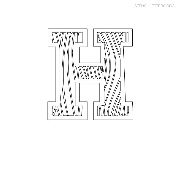 Stencil Letter Wooden H Stencil Letter Wooden H