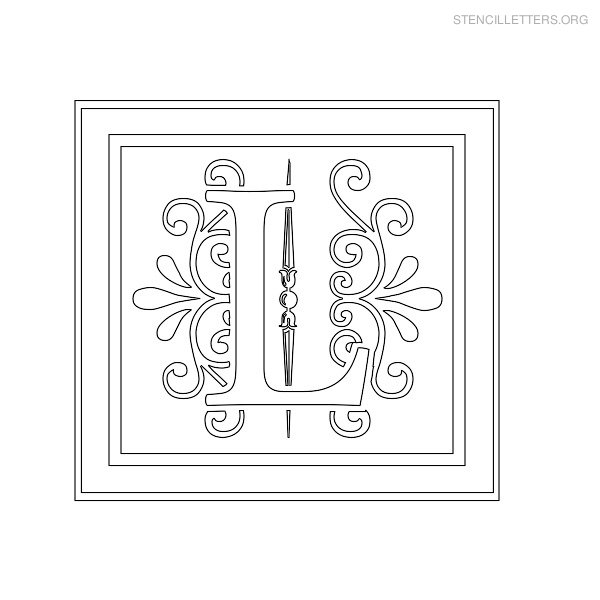 Stencil Letter Decorative L Stencil Letter Decorative L