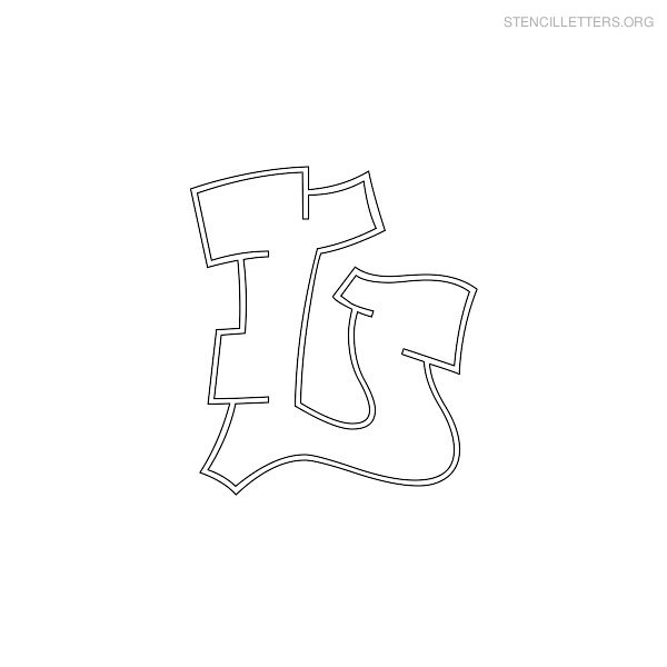 Stencil Letter Graffiti L Stencil Letter Graffiti L