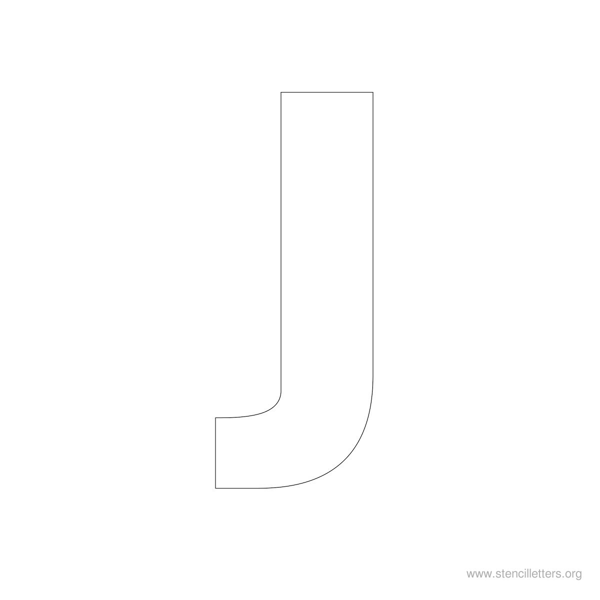 Large Stencil Letters Style #1 J Large Stencil Letters Style #1 J