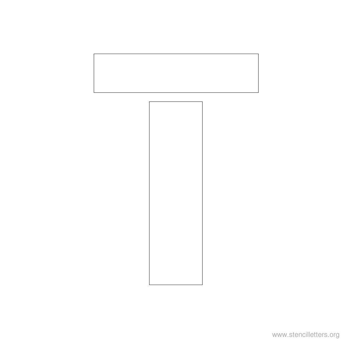 Large Stencil Letters Style #1 T Large Stencil Letters Style #1 T