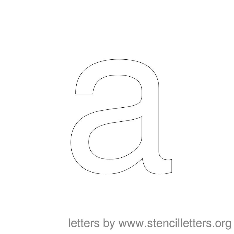Lowercase Letter Stencil Large A Lowercase Letter Stencil Large A