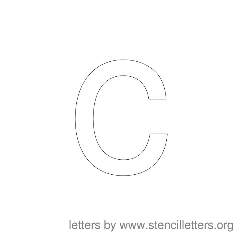 Lowercase Letter Stencil Large C Lowercase Letter Stencil Large C