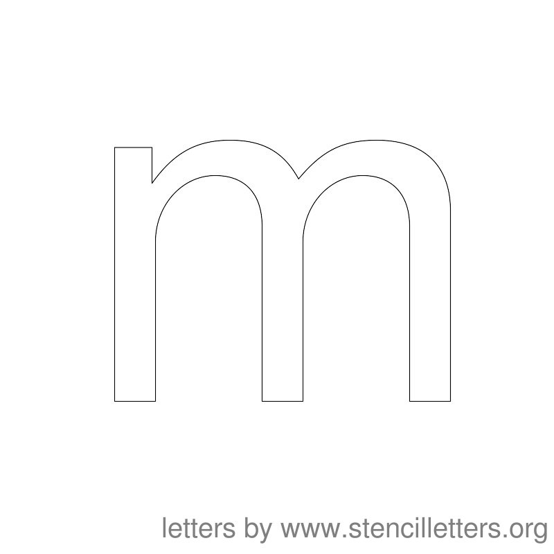Lowercase Letter Stencil Large M Lowercase Letter Stencil Large M