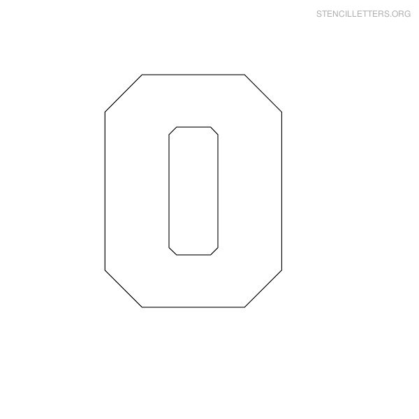 Stencil Letter Block O