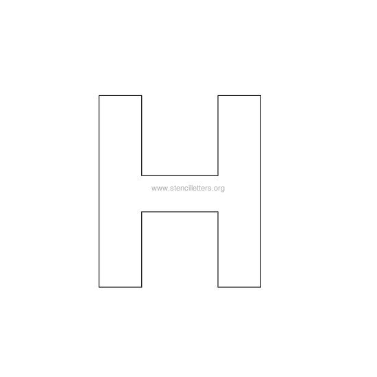 bold stencil letter h bold stencil letter h