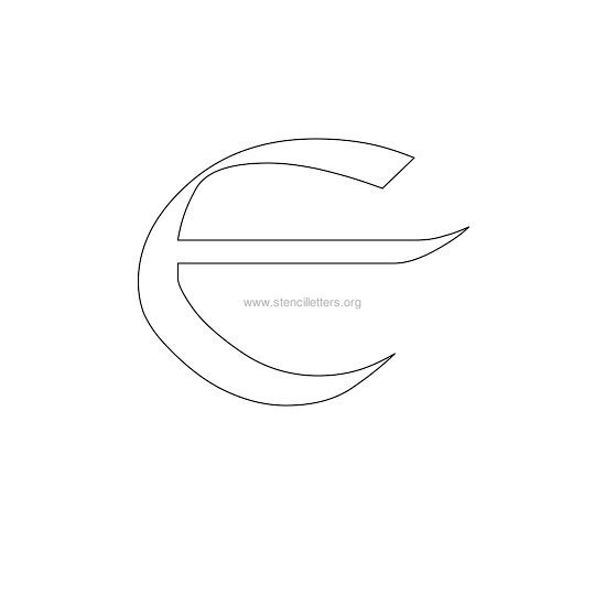 celtic stencil letter e