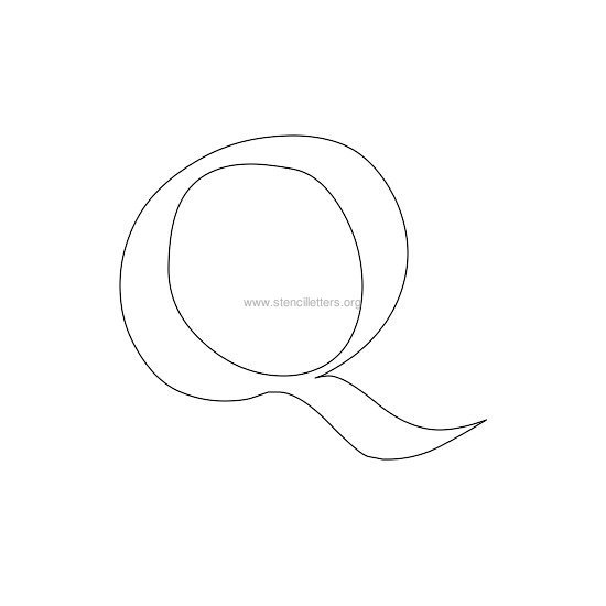 celtic stencil letter q
