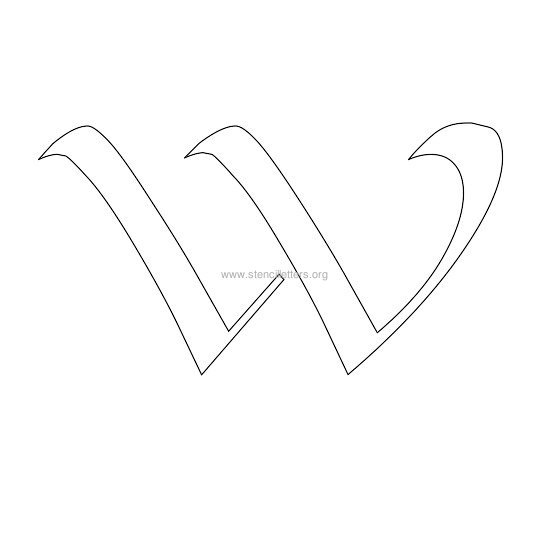 celtic stencil letter w