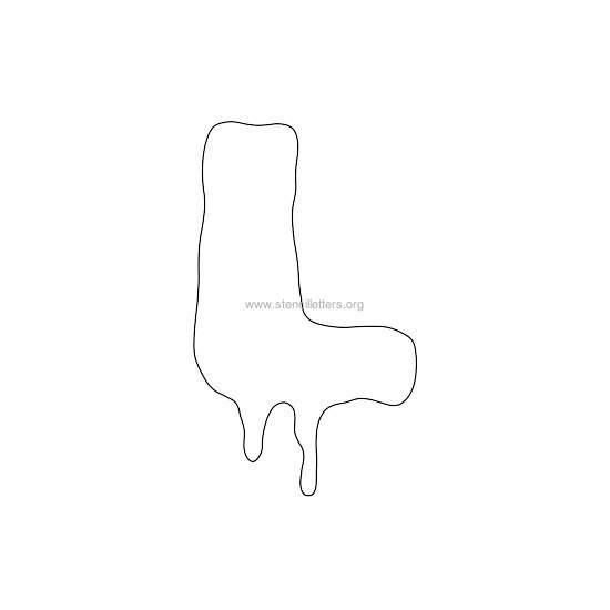 halloween stencil letter l