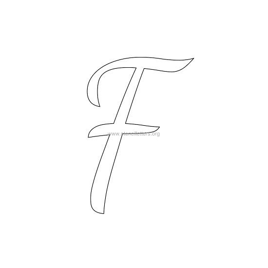 uppercase wedding stencil letter f