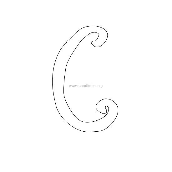 uppercase scrapbooking stencil letter c