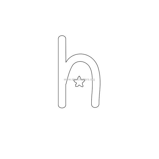 star design stencil letter h