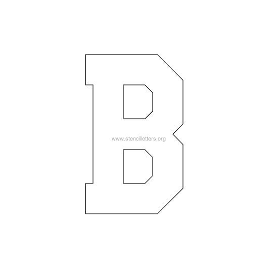 varsity stencil letter b varsity stencil letter b