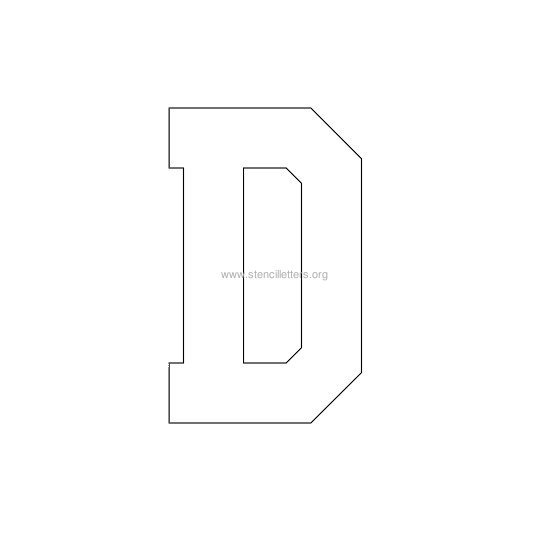 varsity stencil letter d varsity stencil letter d