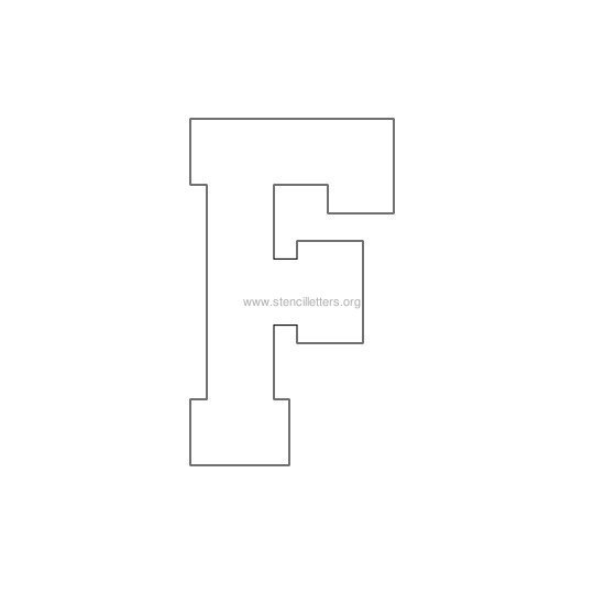 varsity stencil letter f varsity stencil letter f