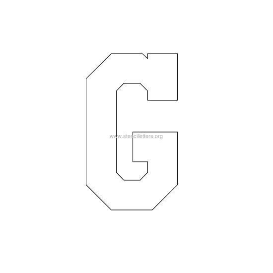 varsity stencil letter g varsity stencil letter g