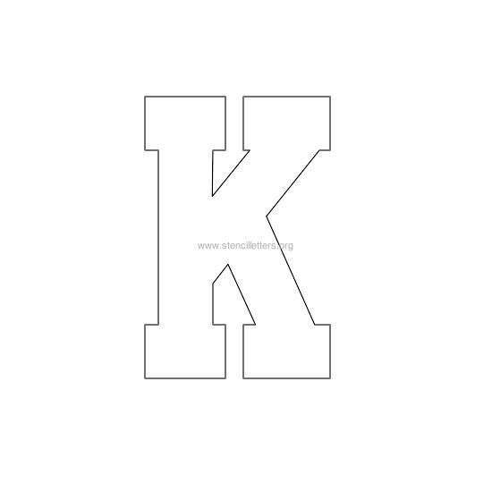 varsity stencil letter k varsity stencil letter k