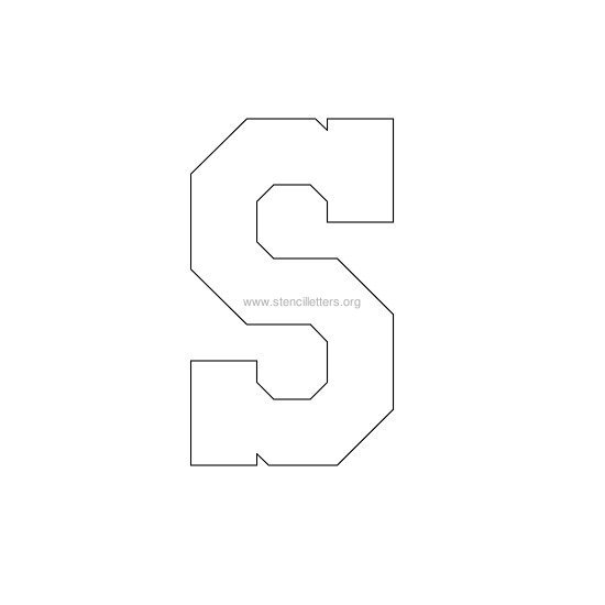 varsity stencil letter s varsity stencil letter s