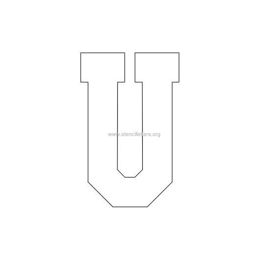 varsity stencil letter u varsity stencil letter u