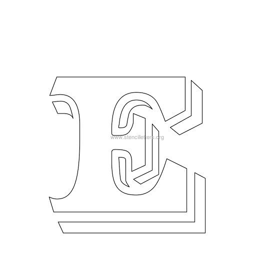 victorian stencil letter e victorian stencil letter e