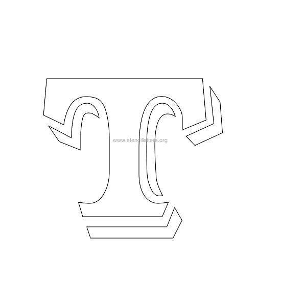 victorian stencil letter t victorian stencil letter t
