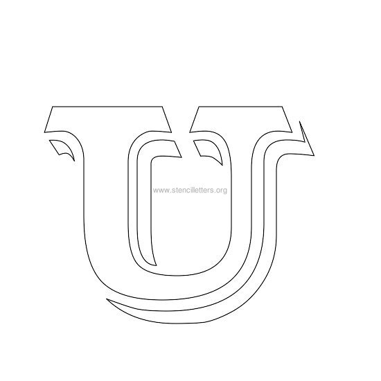 victorian stencil letter u victorian stencil letter u