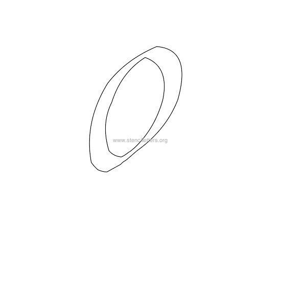 uppercase calligraphy wall stencil letter o uppercase calligraphy wall stencil letter o