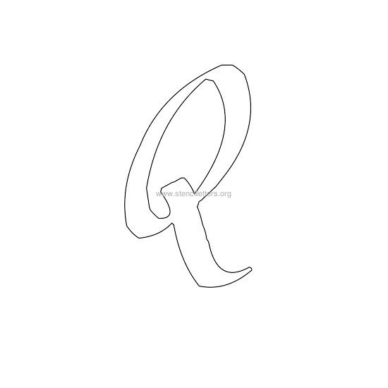 uppercase calligraphy wall stencil letter q uppercase calligraphy wall stencil letter q