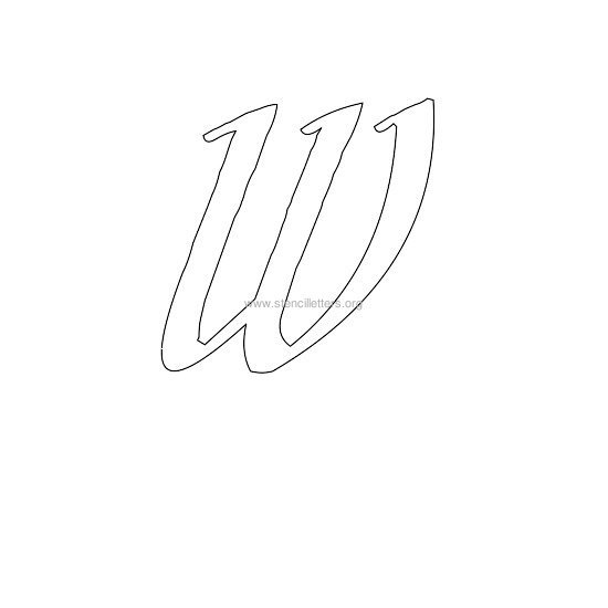 uppercase calligraphy wall stencil letter w uppercase calligraphy wall stencil letter w