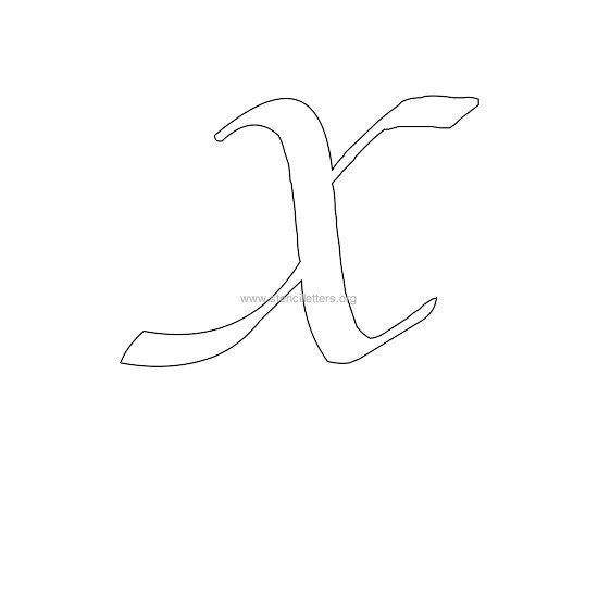 uppercase calligraphy wall stencil letter x uppercase calligraphy wall stencil letter x