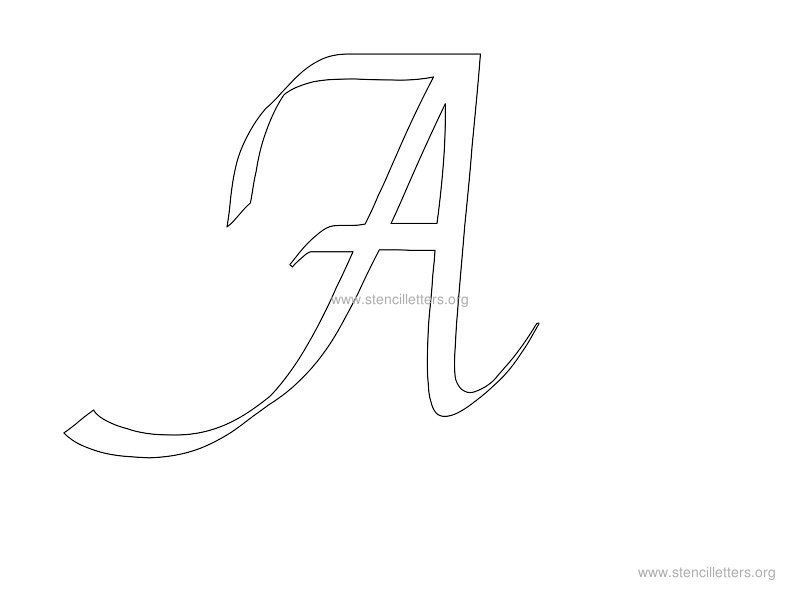 cursive wall stencil letter a cursive wall stencil letter a