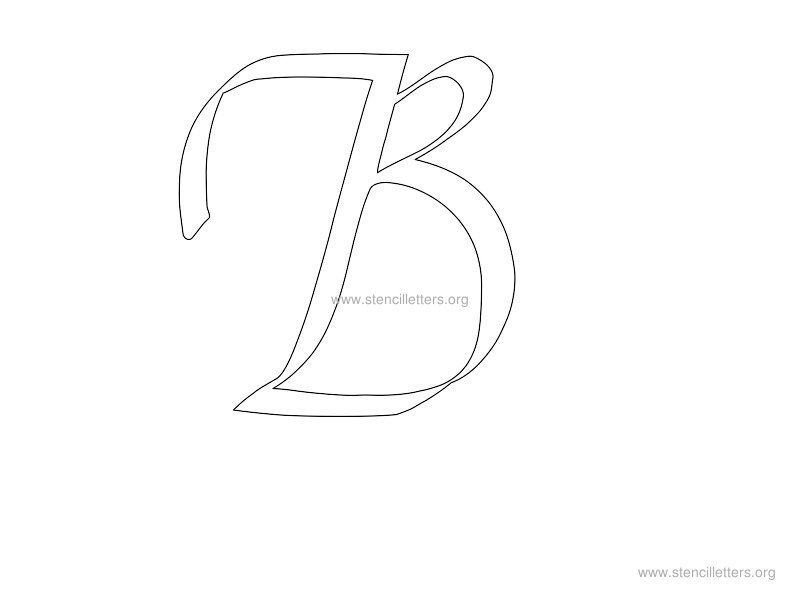 cursive wall stencil letter b cursive wall stencil letter b