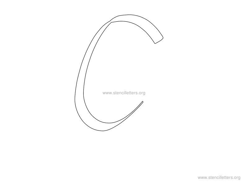 cursive wall stencil letter c cursive wall stencil letter c
