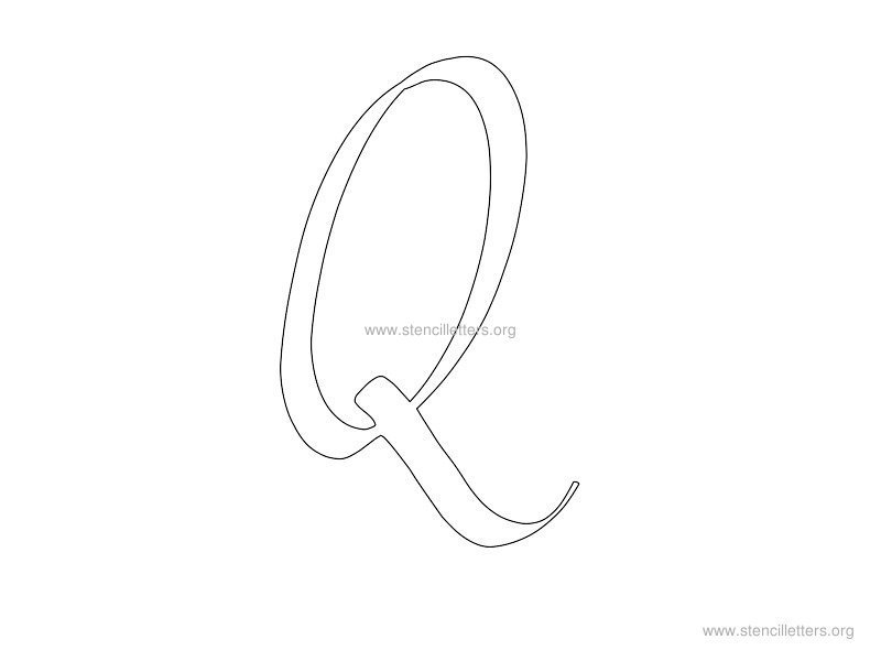 cursive wall stencil letter q cursive wall stencil letter q