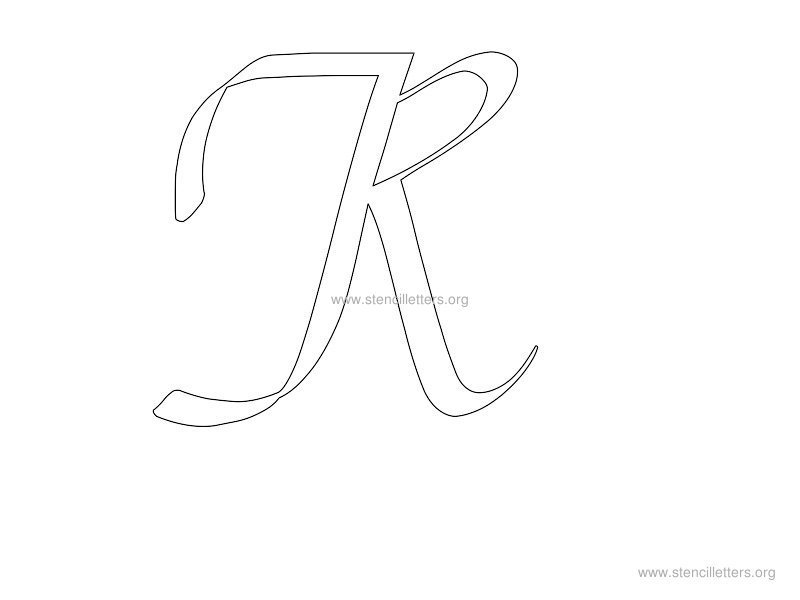 cursive wall stencil letter r cursive wall stencil letter r