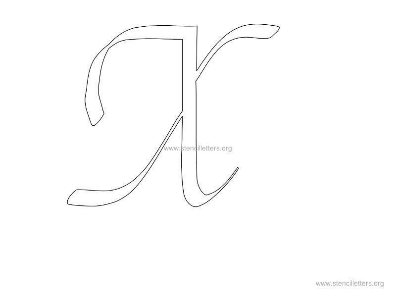 cursive wall stencil letter x cursive wall stencil letter x