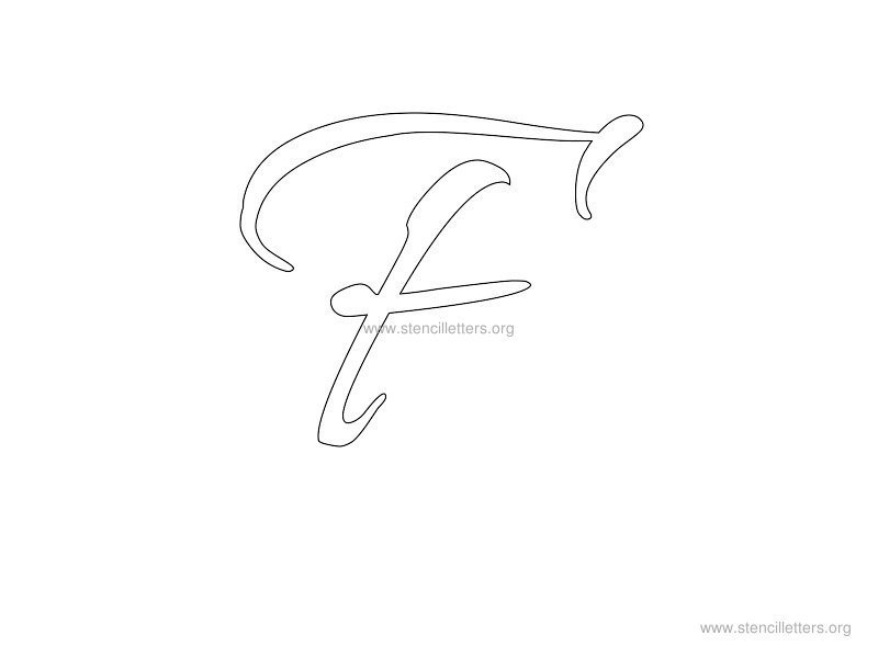 cursive wall stencil letter f cursive wall stencil letter f
