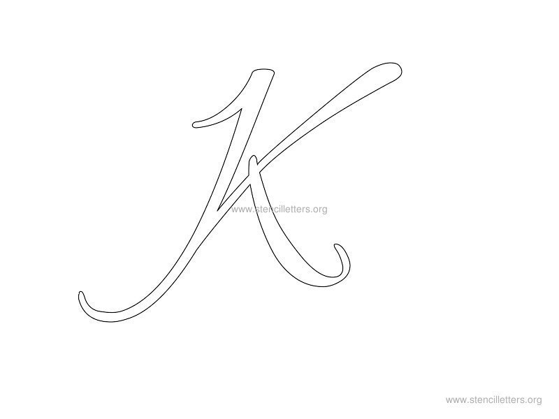 cursive wall stencil letter k cursive wall stencil letter k