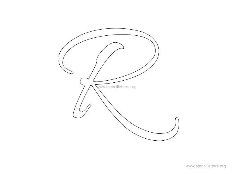 cursive wall stencil letter r cursive wall stencil letter r