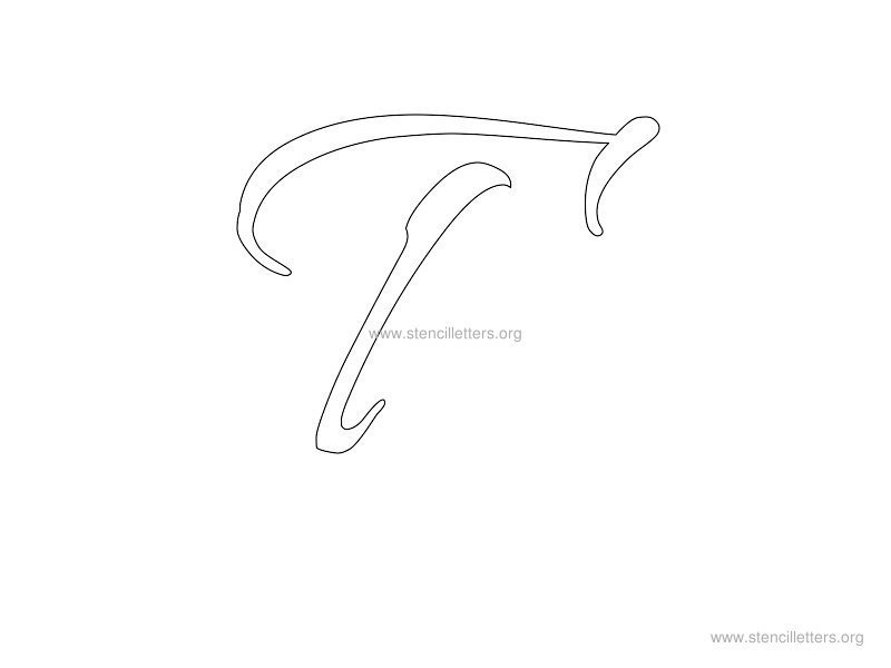 cursive wall stencil letter t cursive wall stencil letter t