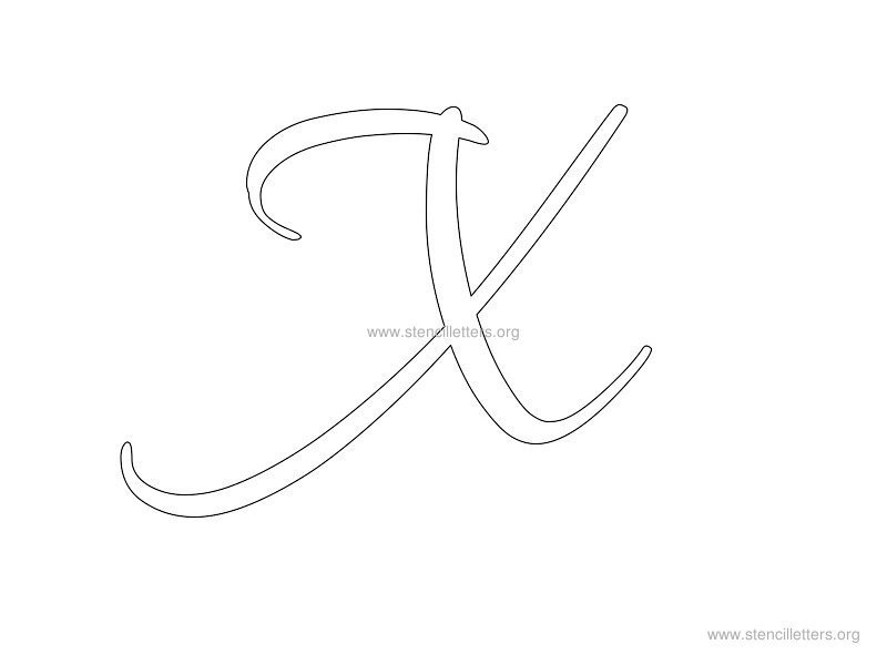 cursive wall stencil letter x cursive wall stencil letter x